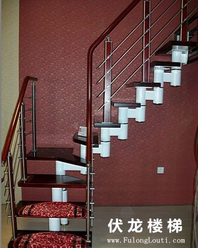 【产品5】阁楼整体楼梯-不锈钢拉丝扶手