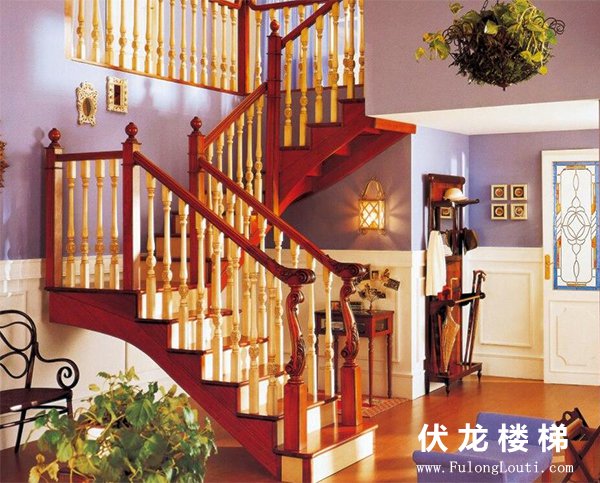 【产品12】纯实木复式整体楼梯(图1)